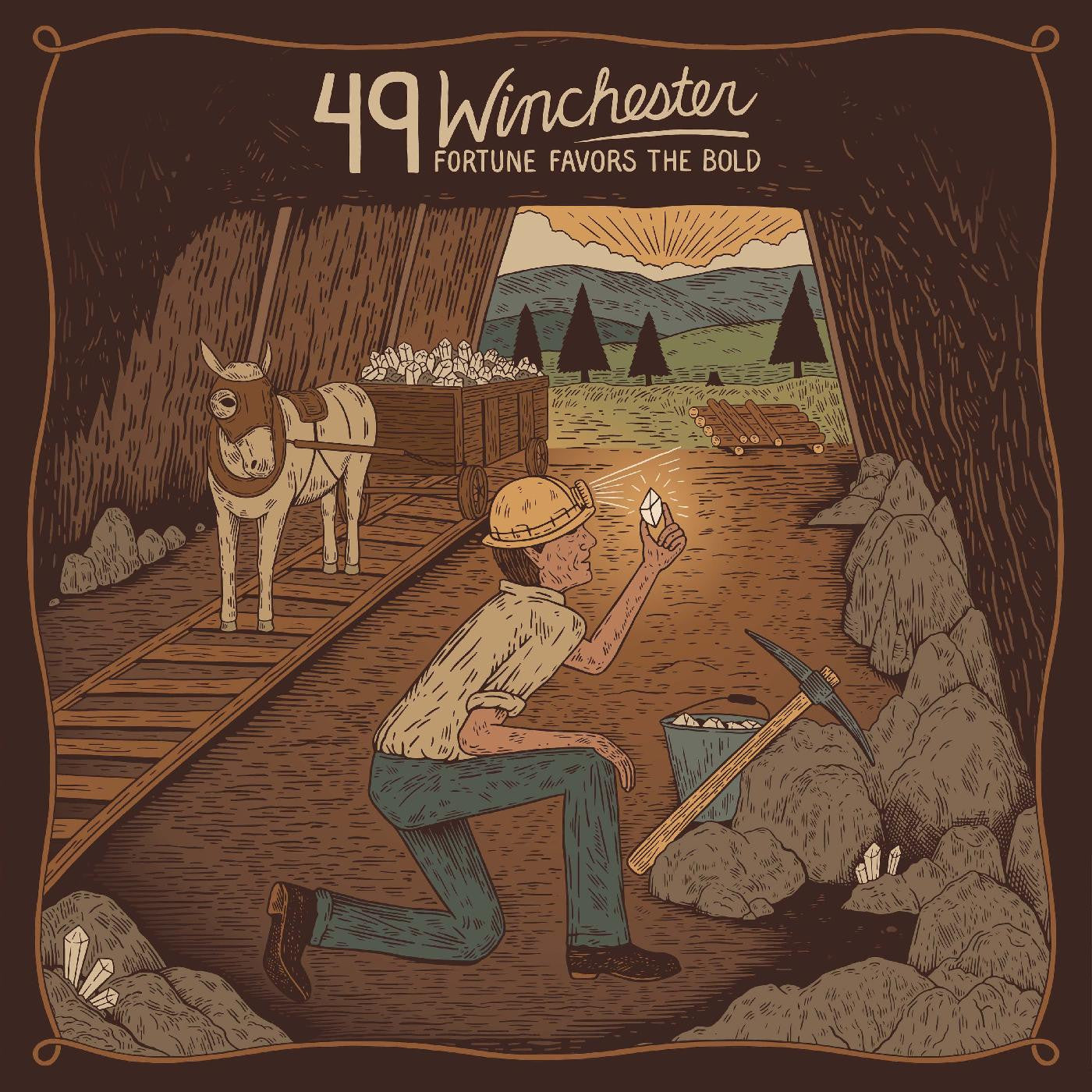49 Winchester - Fortune Favors the Bold [Red, Marigold & Green Splatter Vinyl] ( Vinyl )